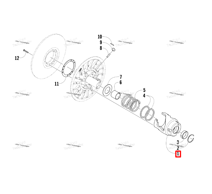 0748-714 Хеликс 44/40 Arctic Cat 