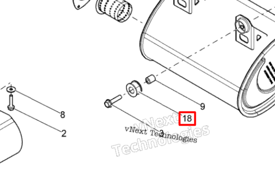 707600701 Втулка крепления глушителя Can Am BRP Outlander Renegade Commander 707600077