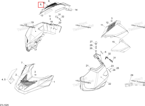 Правый боковой Access панель Ski-Doo 517304351