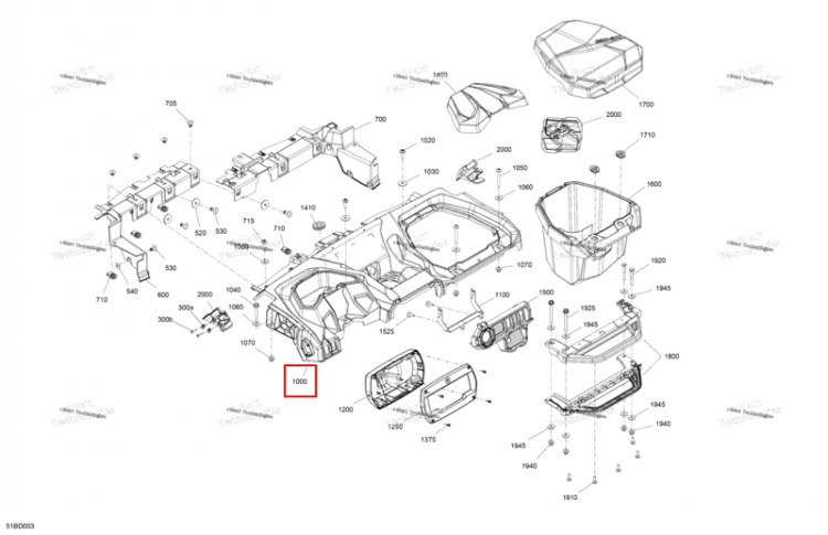 Приборная панель комплект Can-Am Commander MAX 1000R EFI XT (2024) (715008530)