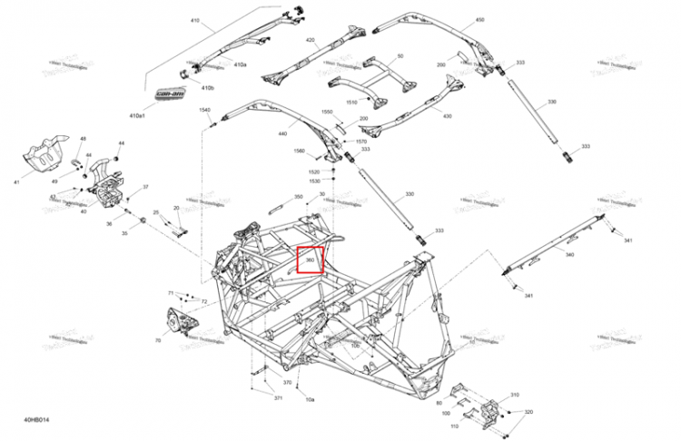 Retaining пластина Can-Am Maverick Turbo RR XRC (2022) (705210249)