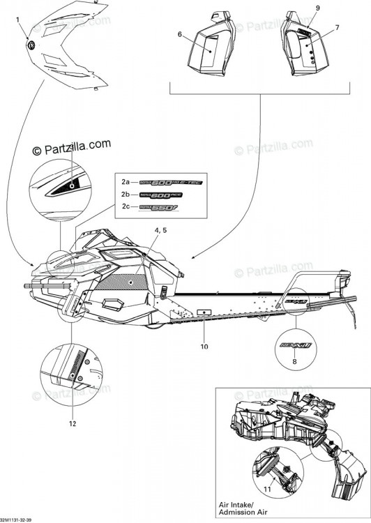 516004625 Наклейка на капот, ротакс 600ACE