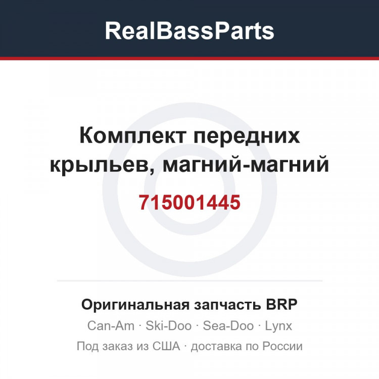 715001445 Комплект передних крыльев, магний-магний