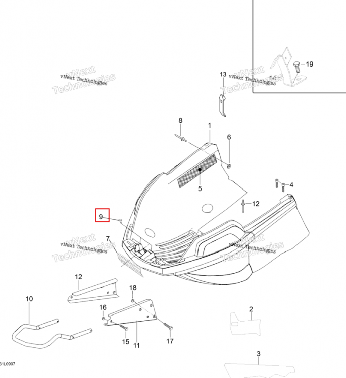 Винт 4,2 × 13 Ski-Doo Skandic WT 550F (2009) (M40847)