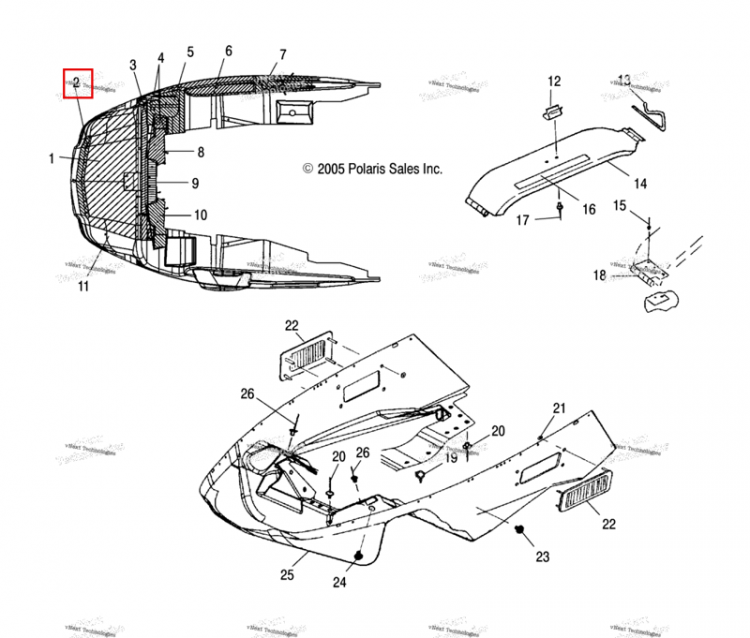 FOIL TAPE с полукруглой головкой FRT Polaris Widetrak LX (2006) (5811745)
