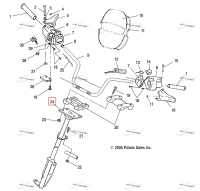 POST STEERING MEDIUM глянцевый BL Polaris Widetrak LX (2006) (1823182-067)