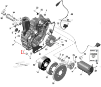 Timing / приводной крышка в сборе 1603 NA включает no 1 5 Sea-Doo GTX 170 (2023) (420912422)