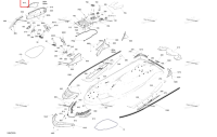 Millenium жёлтый правый Knee накладка в сборе модель Millenium жёлтый Sea-Doo RXT-X 300 (2023) (291005489)
