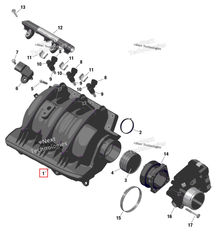 Airbox в сборе включает no 1 4 Sea-Doo Spark 60 (2023) (420867368)