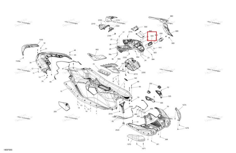 Багажный ящик Sea-Doo Spark 900 ACE Base (2026) (291006037)