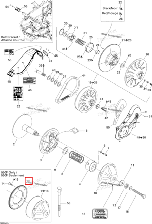 Коронная шестерня 550 F Ski-Doo 417300249