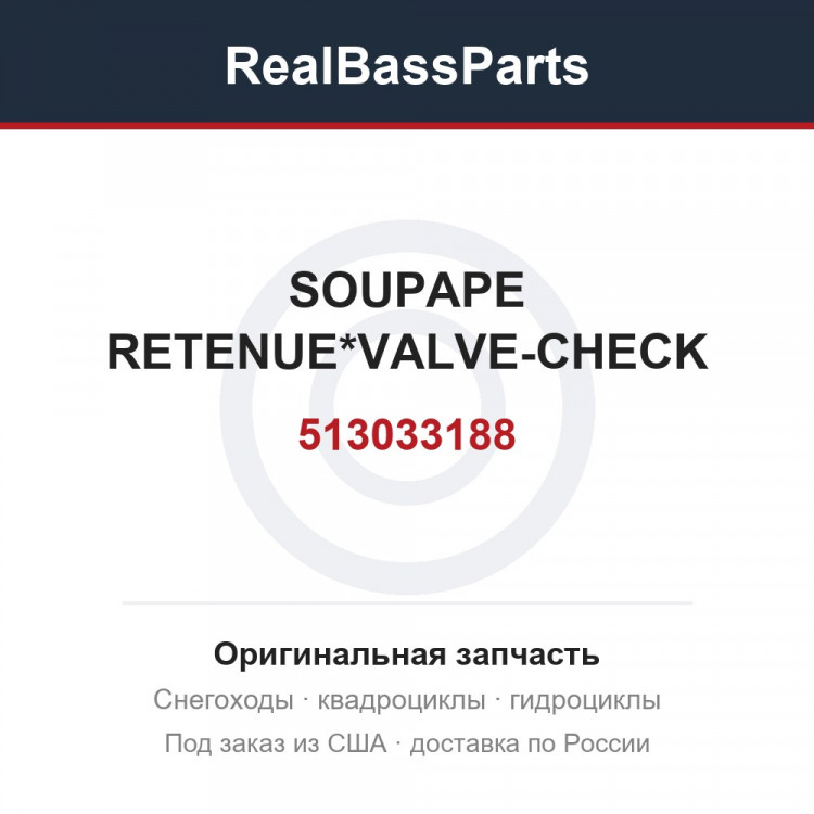 513033188 SOUPAPE RETENUE*VALVE-CHECK