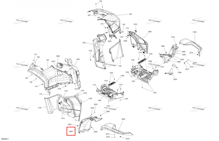Левый задний крыло опора комплект Can-Am Outlander 4x4 DPS 700 (2025) (715010499)
