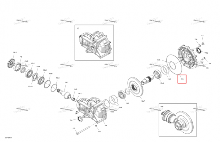 Уплотнительное кольцо сальник Can-Am Outlander 4x4 XT 1000R (2025) (715500491)