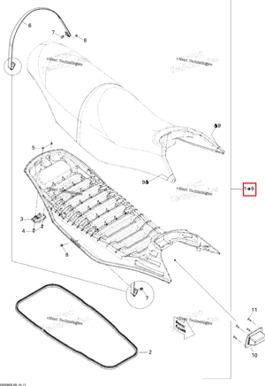 Сиденье в сборе Sea-Doo 269001547