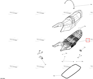 Mango / оранжевый сиденье в сборе модель оранжевый / чёрный SE Sea-Doo 269003047