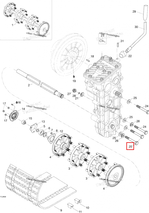 Винт Ski-Doo Expedition TUV V800 4-TEC (2009) (M40089)