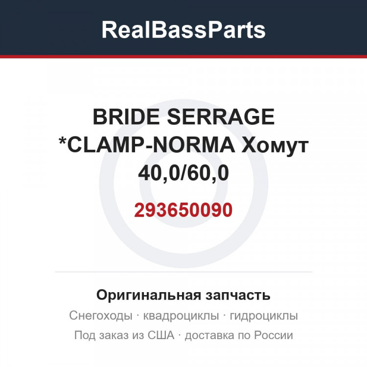 293650090 BRIDE SERRAGE  *CLAMP-NORMA  Хомут 40,0/60,0