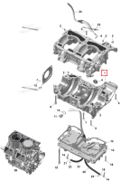 Картер двигателя в сборе включает no 1 6 Ski-Doo Summit Adrenaline Enduro 850 E-TEC (2026) (420894410)