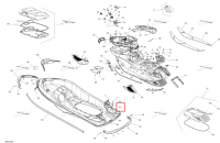 Левый задний решётка Sea-Doo RXT (2016) (291002658)