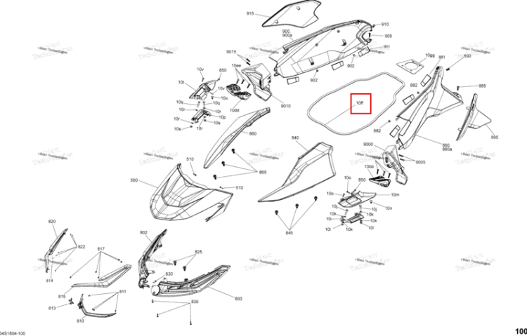 Прокладка Sea-Doo RXT 300 (2018) (293250401)