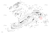Глубокий чёрный Drilled задний Deck Sea-Doo Spark Trixx 2up (2023) (291005515)