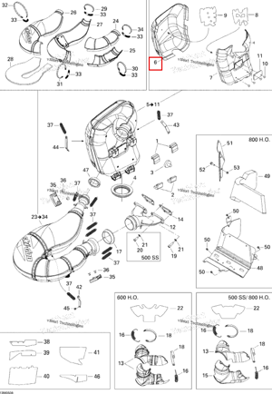 Правый теплозащитный экран Ski-Doo 514053563
