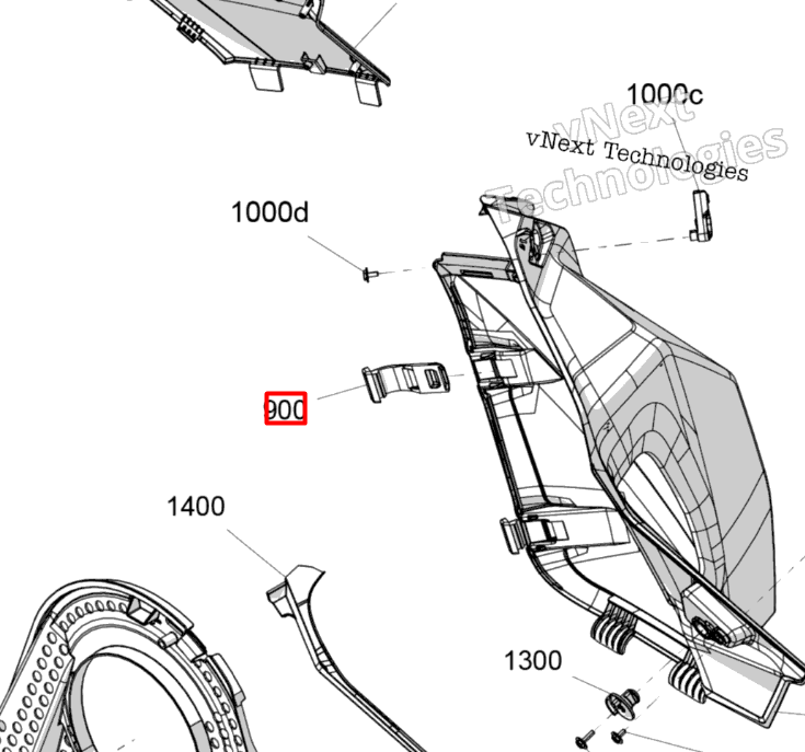 517308267 Крепление правое G5 Ski-Doo