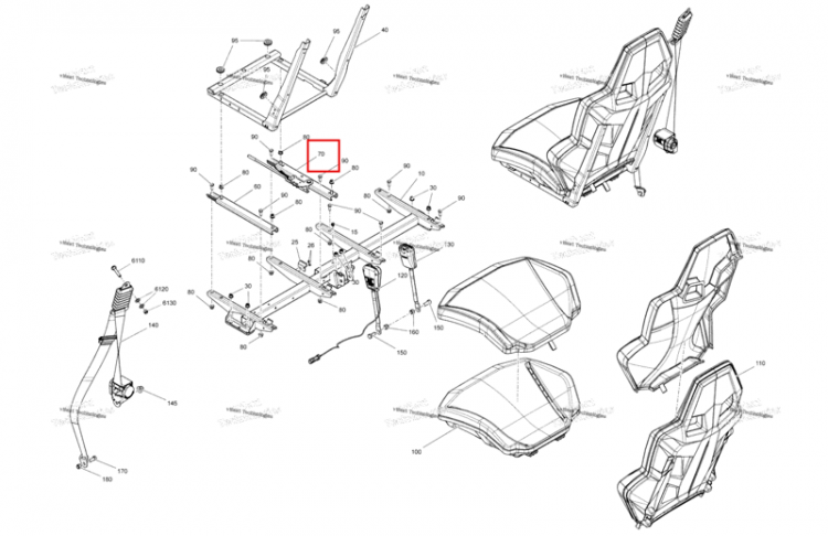 Правый склиз Can-Am Commander 1000R EFI DPS (2022) (708003316)