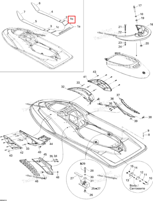 Правый Platforme Carpet Sea-Doo 291002598