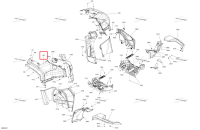 Legion красный левый передний крыло комплект Can-Am Outlander 4x4 STD 500 (2025) (715010427)