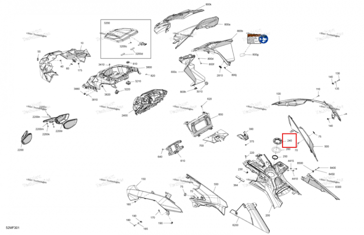 Круглый Slotted гайка Ski-Doo Expedition LE 900 ACE Turbo (2026) (517309507)
