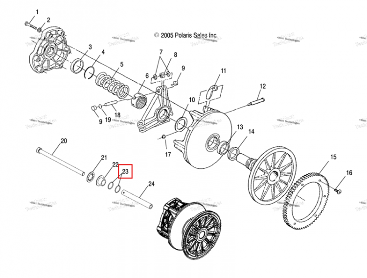 Уплотнительное кольцо Polaris Widetrak LX (2006) (5410507)