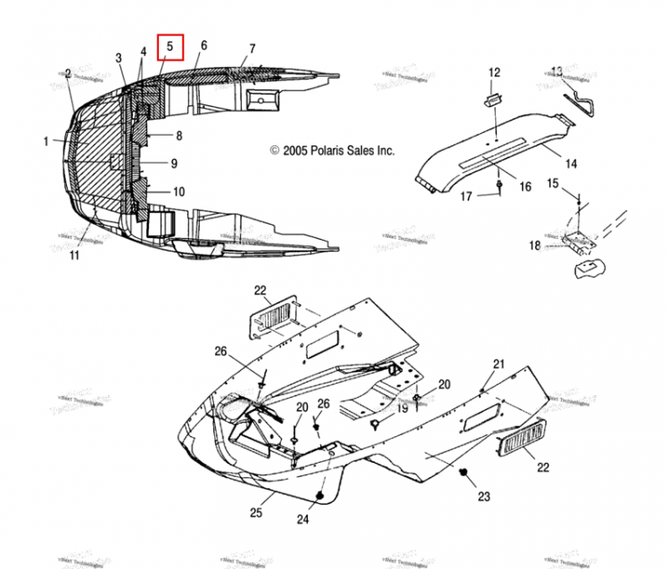 FOIL TAPE 6 Polaris Widetrak LX (2006) (5810496)