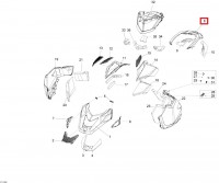 517304820 517305609 Консоль черная Ski-Doo Scandic LYNX (без отверстия под кнопку)