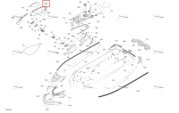 Liquid металлический правый центральный корпус панель Sea-Doo GTX 300 (2020) (291004557)