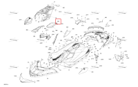 Правый литой Knee накладка Sea-Doo Spark Trixx 2up (2023) (291005094)