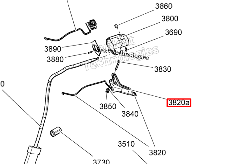 572084501 Курок дросселя Ski-Doo 