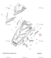 5456443-978 Облицовка капот левый дюйм литой HEMLOCK цвет опция
