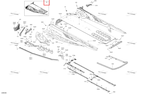 Monument серый шасси тоннель блок 146 a38 Ski-Doo 415130853
