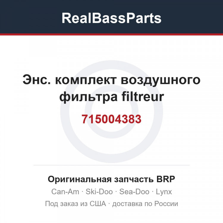 715004383 Энс. комплект воздушного фильтра filtreur