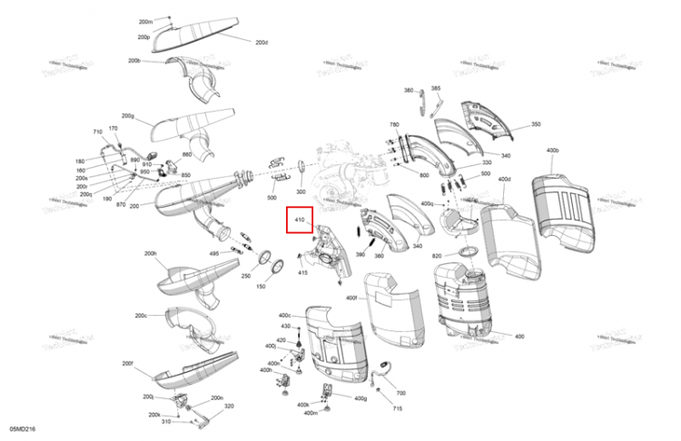 Acoustic панель в сборе Ski-Doo Summit 850 E-TEC Turbo R X (2024) (514056379)