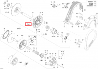 417127409 Вал вариатора ведомого с щекой Ski-Doo 417127100 417127198 417127328  417127077