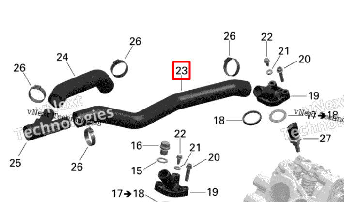 420822692 Патрубок задний Can-Am