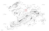 Левый литой Knee накладка Sea-Doo Spark Trixx 2up (2023) (291005093)