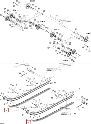Подрез (конёк лыжи) Shoe Ski-Doo 503190522