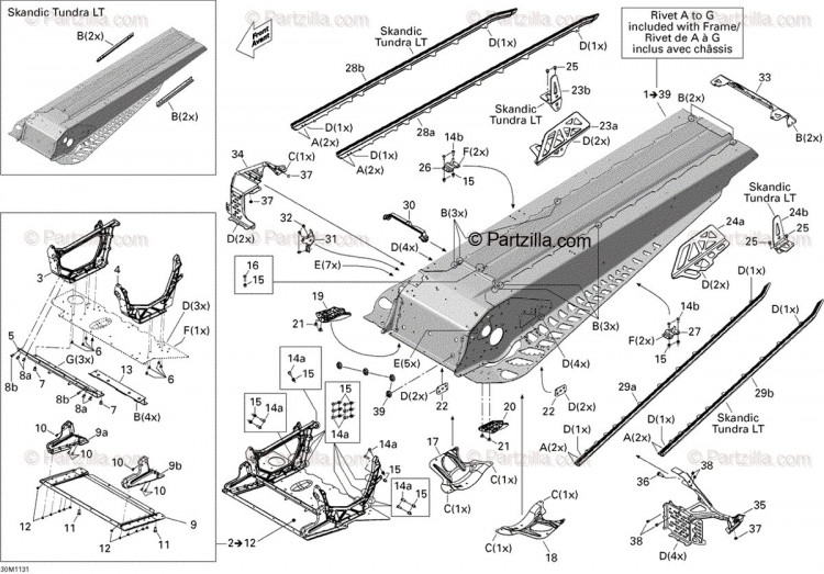 518325951 Крепеж Рамы Для Ski Doo TUNDRA