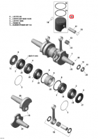 420889050 Поршень STD 75.86 mm Ski-Doo