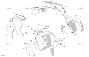 Глубокий чёрный левый передний панель Ski-Doo 517308779
