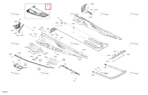 Шасси тоннель блок 137 a37 Ski-Doo 415130842